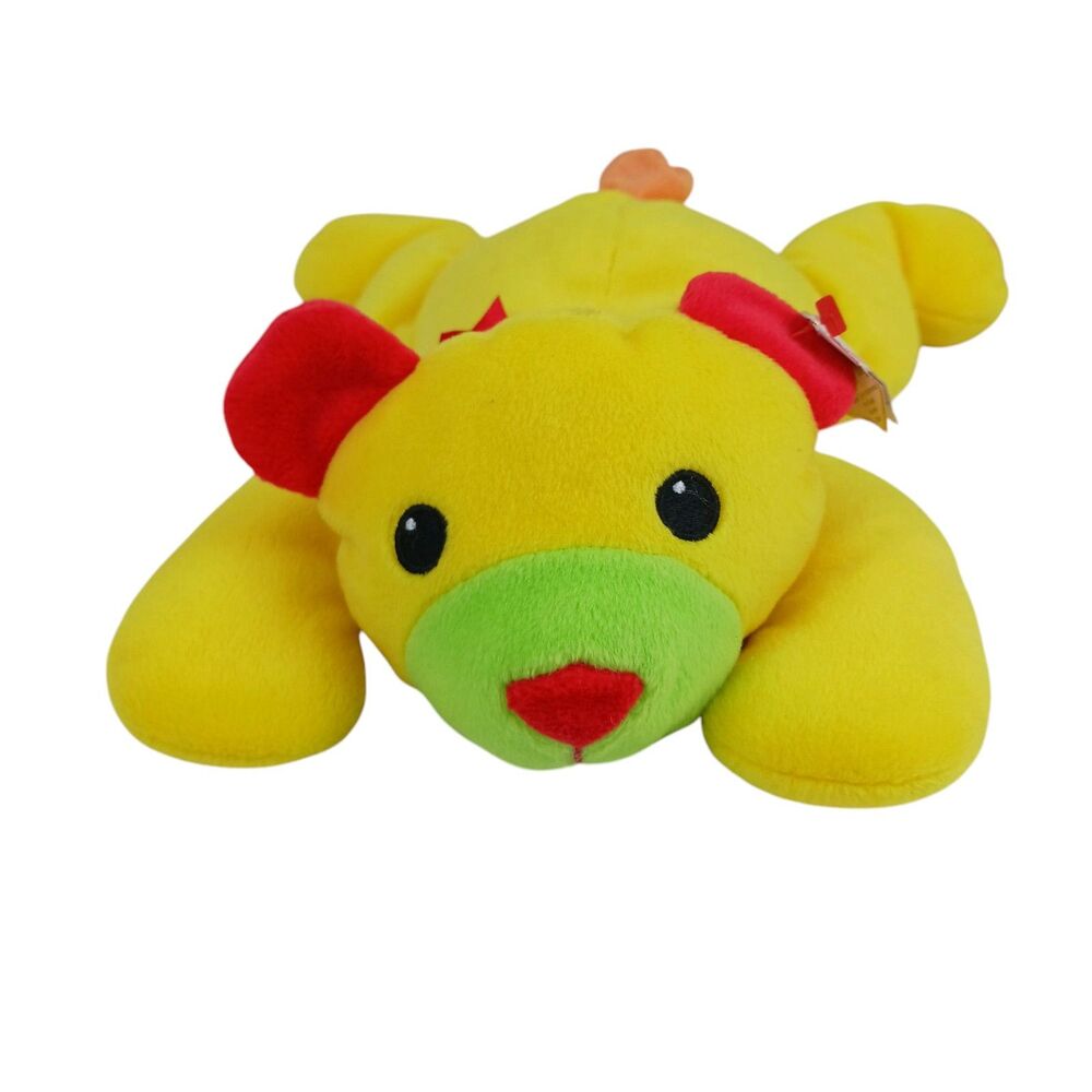 Ty Pillow Pal Huggy The Bear Yellow 14" Plush Tags